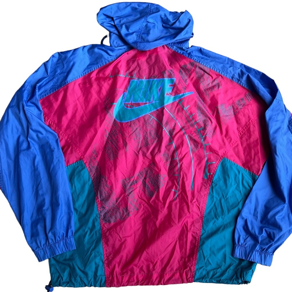 Nike vintage women XL 18/20 windbreaker pullover Colorblock 90s